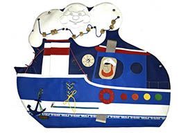 Кораблик игрушка настенная дидактическая